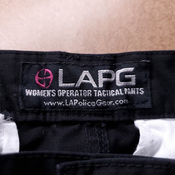 LAPG Tactical Cargo Ripstop Pants Wmns 26 Black Drawstring Hem Tactical Outdoor - Picture 11 of 11